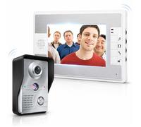 Sonnette avec caméra avec vision nocturne infrarouge sonnette exterieur etanche interphone couleur 7 pouces tft système d'accès