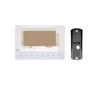 Sonnette Camera, Interphone vidéo 1200TVL caméra de Sonnette vidéo for Appartement 7 Pouces Moniteur Support déverrouiller la détection de Mouvement(J-B4-P201S-M752W)