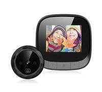 Sonnette Camera, Judas de Porte électronique avec écran LCD de 2,4 Pouces, Sonnette Infrarouge, caméra de Nuit, caméra de Porte numérique
