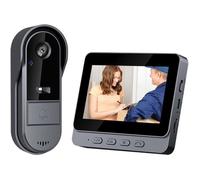 Sonnette Caméra sans Fil HD Vision Nocturne Interphone Grand Angle Vidéo Visiophone lP65 étanche Sonnette Vidéo sans Fil avec Ecran