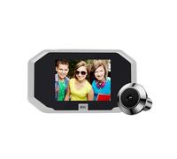 Sonnette Camera, Sonnette de 3,5 Pouces avec Judas et caméra de Porte numérique, Grand Angle de 120 degrés, Surveillance extérieure(Silver 64G)