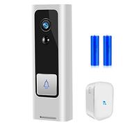 Sonnette Camera, Tuya 1080P HD vidéo Sonnette sans Fil bébé Moniteur Vie Intelligente Maison Porte Cloche téléphone PIR Mouvement sécurité Maison vidéo interphone(Option 3)