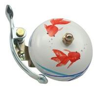Crane Suzu Hand Painted Bike Bell Argenté