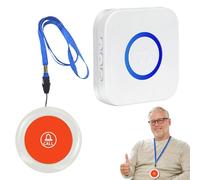 Sonnette d'appel de Soignant - d'alarme Appels à Domicile, Téléavertisseur de Soignant | Moniteur de téléavertisseur pour Personnes âgées, Bouton d'appel à Haut Volume sans Fil