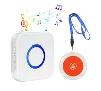 Sonnette d'appel pour Soignant, téléavertisseur pour Soignant,Téléavertisseur de pour Personnes âgées, Bouton d'appel Fort sans Fil - Système d'appel à Domicile d'alarme pour Soignant, pour, Personne