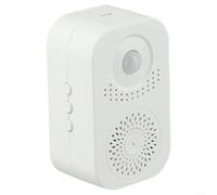 Sonnette de bienvenue à détecteur de mouvement avec fonction vocale enregistrable pour entrée de magasin, lecteur audio, alarme de sécurité professionnelle, ABS blanc (20 voix/enregistrable)