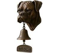 Sonnette de bienvenue de berger allemand, sonnette de porte West Highland White Terrier, cloche de dîner en fonte, sonnette de porte vintage, cloche décorative en forme de tête de carlin pour porte