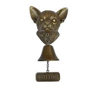 Sonnette de bienvenue en métal avec motif bouledogue vintage Dobermann pour maison, mur, entrée, bureau
