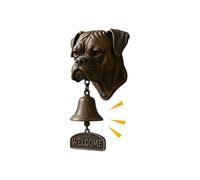 Sonnette De Bienvenue pour Chien Boxer,Labrador, Bulldog, Basset Hound, Sonnette De Dîner Extérieure,Carillon De Porte,Sonnette pour Chien,Cloche Rétro en Métal Vintage pour Extérieur,Cour,Jardin