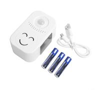 Sonnette de bienvenue rechargeable avec détecteur de mouvement, grand angle de détection infrarouge 120° 3-4 m pour magasin d'usine, messages de vœux enregistrables