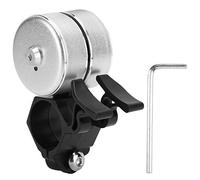 Sonnette de guidon de vélo à Double, 120db, alarme, pièces de sécurité extérieures (Argent)
