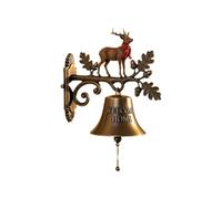 Sonnette de Noël - Christmas Bell Reindeer et Santa | Bell de décorations de Noël à l'extérieur et à l'intérieur de la porte de style de style country | Cloche métallique avec motif de résine | Zone d