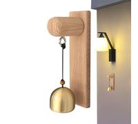 Sonnette de Porte à Carillon - Alerte Décorative en Bois avec Clochette | Sonnette de Boutique pour Commerçants | pour Porte d'Entrée de Maison, Ferme, Jardin, Portail, Arrière-Cour et