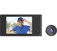 Sonnette de porte avec judas, angle de vision de 120°, écran LCD 3,5 pouces, noir