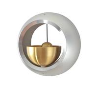 Sonnette de Porte Carillon éolien de Porte d'entrée Cloche d'aspiration Tenture Murale en Bois(Silver)