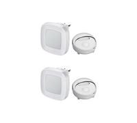 Sonnette de Porte Carillon Sans Fil Électrique Etanche à 300 Mètres de Portée (Blanc) Récepteur Secteur