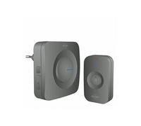 Sonnette de Porte DB3000 sans Fil - Récepteur à Brancher/Plug-in - sans Batterie Noir