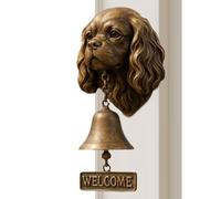 Sonnette de porte de bienvenue avec motif de chien, sonnette murale rustique vintage décorative - Décoration murale avec cloche en tête de chien | Pour entrée, potence, terrain de jardin, salon