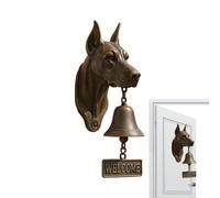Sonnette de Porte de Ferme - Carillon extérieur en Forme de tête de Chien - Design Vintage - Instrument décoratif Classique en métal - Portes, abri de Jardin, Retraite de Cottage, Appartements