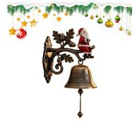 Sonnette de porte de Noël - Cloche de bienvenue - Père Noël, renne, bonhomme de neige, décoration vintage pour cour, intérieur, extérieur, maison, jardin, vacances, festif