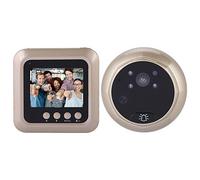 Sonnette de porte électrique intelligente de 6,1 cm 1080p sans fil avec judas de sécurité numérique avec scène de nuit infrarouge, design FIFO humanisé et carte mémoire TF max 32 Go.