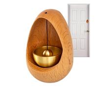 Sonnette de porte en bois à fixation magnétique - Sonnette de propriétaire de magasin pour ouvrir la porte - Cloche magnétique en bois avec son clair - Sonnette de porte d'entrée - Sonnette de porte