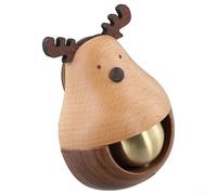Sonnette de porte et carillon éolien en bois dopamine avec motif chat porte-bonheur, pendentif d'entrée en cuivre de style japonais, support à ventouse pour la maison ou le travail, jaune, 15 x 15 x 8
