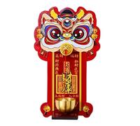 Sonnette de Porte Magnétique - Décor en Bois Lion de la Fête du Printemps | Sonnette Porte Bois Aimanté,pour Chambre Salle de Classe Garage Devant Extérieur Intérieur Entrée Boutique Bureau à