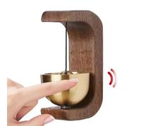 Sonnette de porte magnétique en bois - Carillon bruyant fait à la main avec design rustique décoratif - Cloche intérieure pour magasin, cuisine, porte en fer, réfrigérateur de bureau, café, comptoir