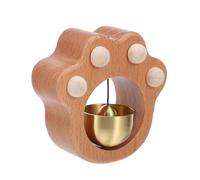 Sonnette de Porte Magnétique en Bois Rétro, Carillon Chat Cuivre | Remarque Visiteurs, Pose sans Perçage, pour Panneau Vitré Fond Métallique, Entrée, Porche, Commerce