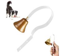 Sonnette de porte pour chien, carillon de porte pour chien vintage Loud | Cloches pour chien Go Outside en laiton pour chiots Chats Toutes races Petite Moyenne G