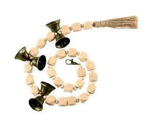 Sonnette de Porte pour Chien pour l'Apprentissage de la Propreté | Alarme De Dressage À La,Sonnette De Porte À Perles en Bois avec Montage Ajustable Destinée Aux Chiens - pour Toilettes Voyage Sa