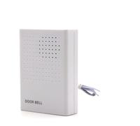 Sonnette de porte sans fil à piles sèches avec carillon Ding-Dong, facile à monter en ABS, intérieur/extérieur, blanc (piles non incluses)