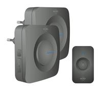 Sonnette de porte sans fil ELRO DB3000 - 2x Récepteur Plug-in - 64 Mélodies - Distance sans fil : 300m - Noir