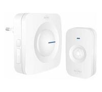 Sonnette de Porte sans Fil ELRO DB3000 - Récepteur à Brancher/Plug-in sans Batterie Blanc Blanc G