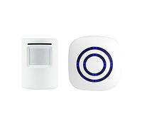 Sonnette de porte sans fil PIR Shop Détecteur de mouvement de bienvenue Détecteur infrarouge Sécurité domestique Entrée Induction Alarme (1 détecteur et 1 récepteur)