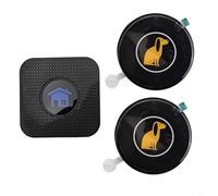 Sonnette de porte sans fil pour chien avec plusieurs sonneries et paramètres de volume pour améliorer la communication entre les animaux de compagnie et les propriétaires (1 récepteur + 2 boutons)