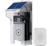 Sonnette de porte sans fil, recharge solaire, fonction interphone, combinaison