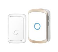 Sonnette de porte sans fil - Sonnette de porte étanche IP67 sans fil | Carillon de sonnette de porte à piles | Kit de carillon de porte sans fil jusqu'à 0-105 dB longue distance avec 60 mélodies et