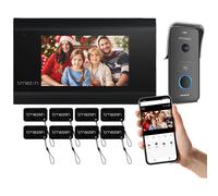 Sonnette de porte vidéo sans fil Wifi, écran tactile 7 pouces, vidéo HD 1080P, déverrouillage à distance
