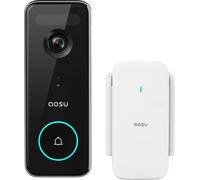 Sonnette de porte vidéo WiFi, 5MP Ultra HD, détection de mouvement PIR,1 pc, prise UE