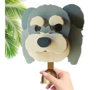 Sonnette de presse en bois en forme de chien, 13 cm, design moderne, décoration de porte en bois, cloche d'ouverture de porte avec style charmant, animal pour amis, famille, pendaison de crémaillère