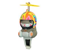 Sonnette de vélo - 5 x 4,5 x 9,5 cm - Décoration de vélo lumineuse et grinçante - Sonnette lumineuse pour vélo - Décoration portable - Trottinette - Hamster - Avec son LED - Cadeau