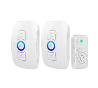 Sonnette d'extérieur sans fil M525, étanche, Kit de carillon for porte de maison intelligente, Flash LED, alarme de sécurité, mélodies de bienvenue for maison ( Color : 2receiver 1button-w1 , Size : E