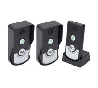 Sonnette d'interphone sans fil avec voix 410-490MHz, résistante à l'eau IP54, portée de 1000 m, noire