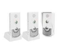 Sonnette D'interphone sans Fil, Sonnette D'interphone Vocal Intelligente, Portée 1000 M, étanche IP54, 1 émetteur avec 2 Récepteurs, Batterie Rechargeable 1800 MAh, pour Maisons,