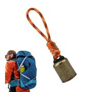 Sonnette d'ours forte pour randonneurs, Bear Bells avec cordon tissé | Sonnette de randonnée puissante pour sac à dos, camping et sécurité en plein air | Cloche anti-perte