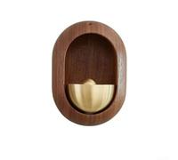 Sonnette élégante en bois avec ventouse pour entrée en noyer noir élégant