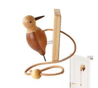 Sonnette En Bois Woodpecker - Construction Artisanale Solide De 9 X 6 Cm, Signal D'arrivée Vintage, Sondeur Décoratif, Entrée Inspirée De La Nature Pour Élément D'annonce | Cabine De Véranda À Seuil D