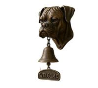 Sonnette en Fonte Sonnette rétro for Chien, Bienvenue, Carlin, Labrador, Pitbull, Bouledogue, Saint, décoration de la Maison(A3)